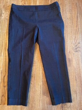 Talbots Navy Straight-Leg Side Zip Chatham Ankle pant size 14, dark wash jeans